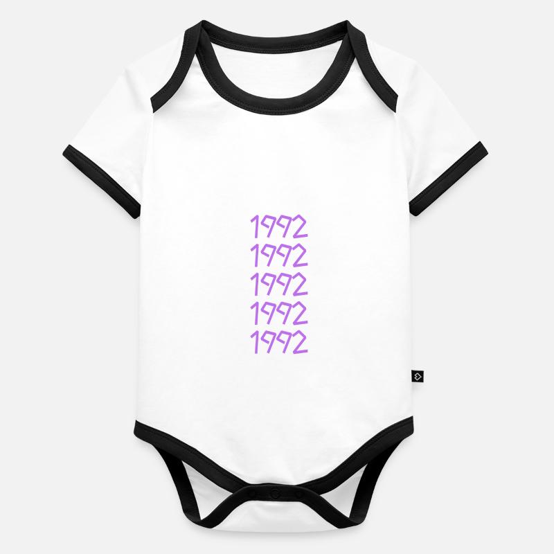 1992 Body Bébé bio contrasté manches courtes