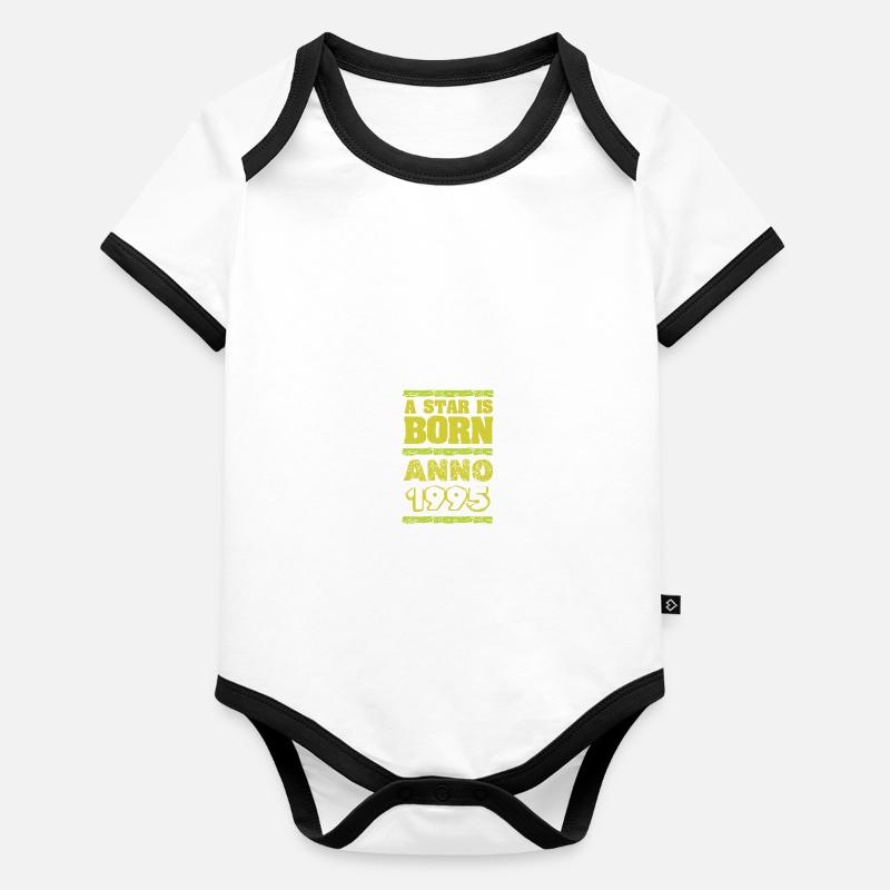 Étoile 1995 Body Bébé bio contrasté manches courtes