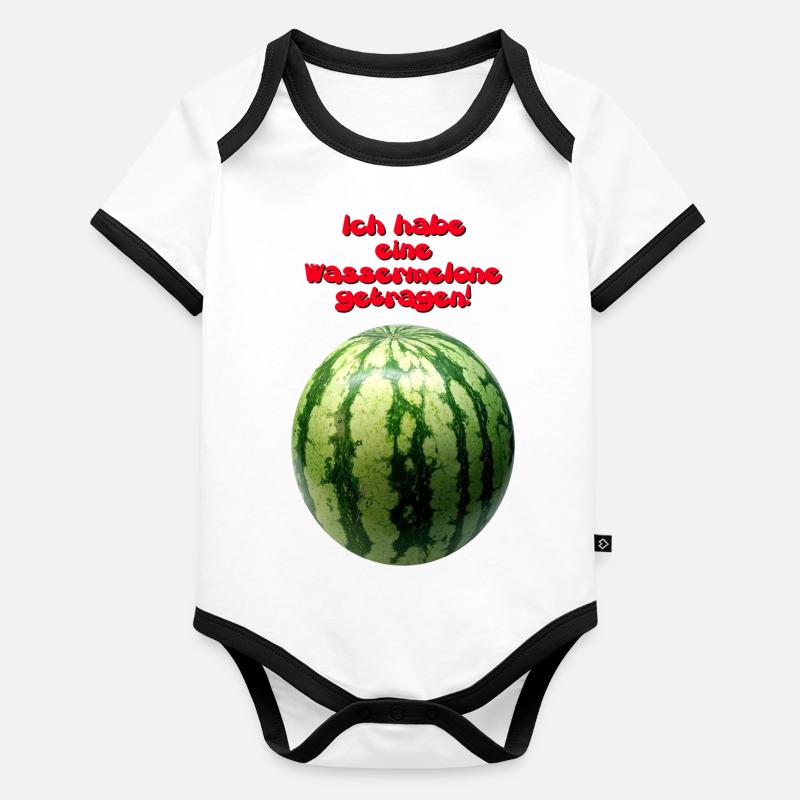 wassermelone getrage Baby Bio-Kurzarm-Kontrastbody