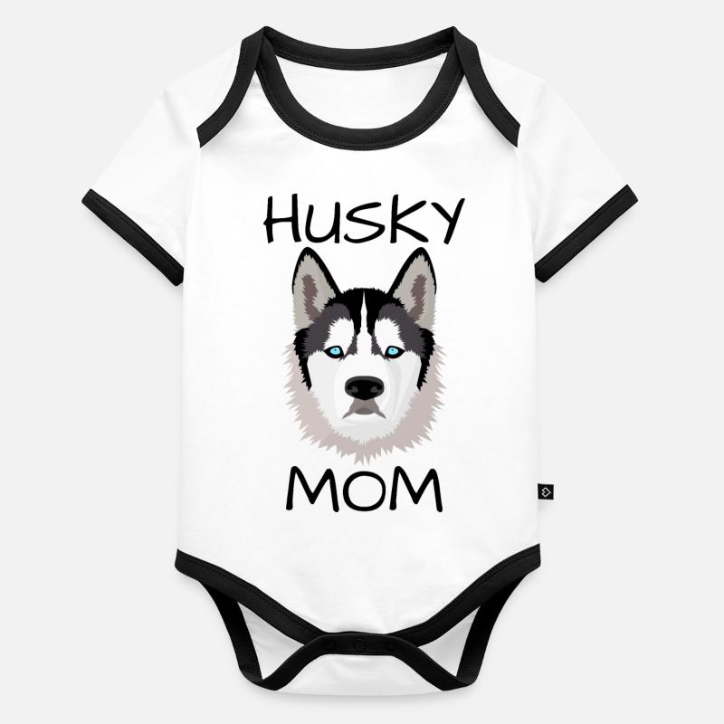 Husky maman Body Bébé bio contrasté manches courtes