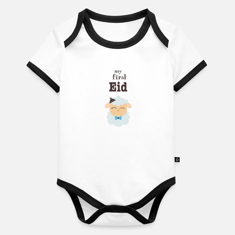 Mon premier Eid - les garçons Body Bébé bio contrasté manches courtes