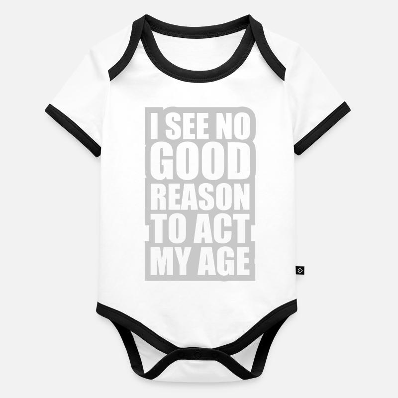 pour agir à mon âge Body Bébé bio contrasté manches courtes