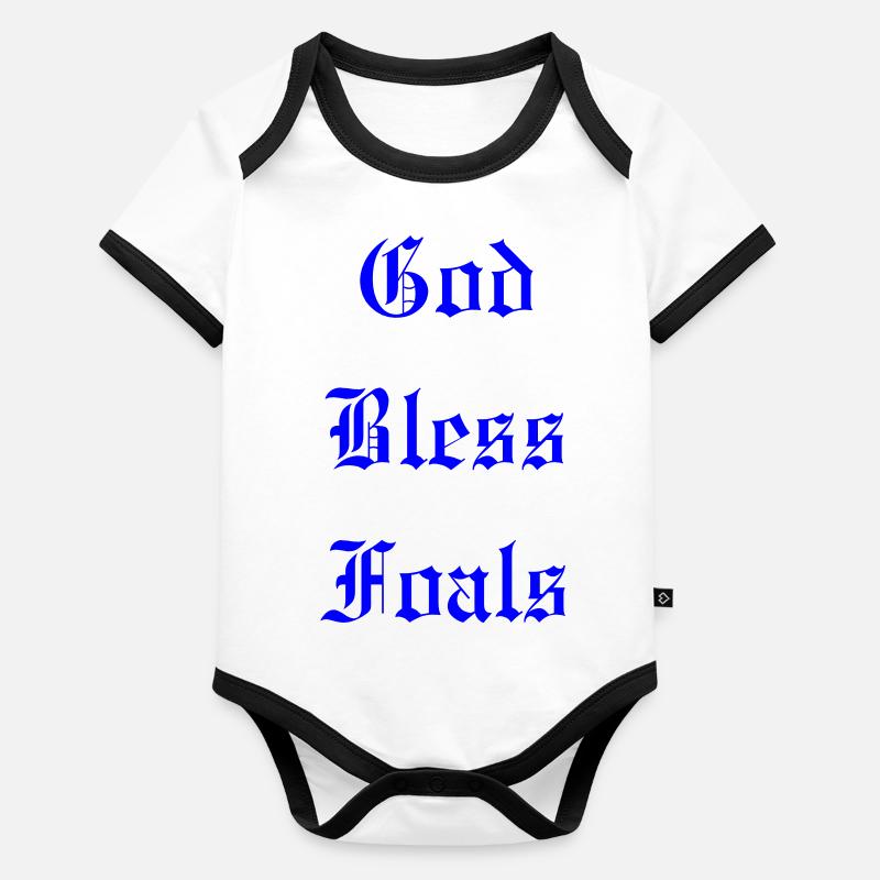 GodBlessFoals Body Bébé bio contrasté manches courtes