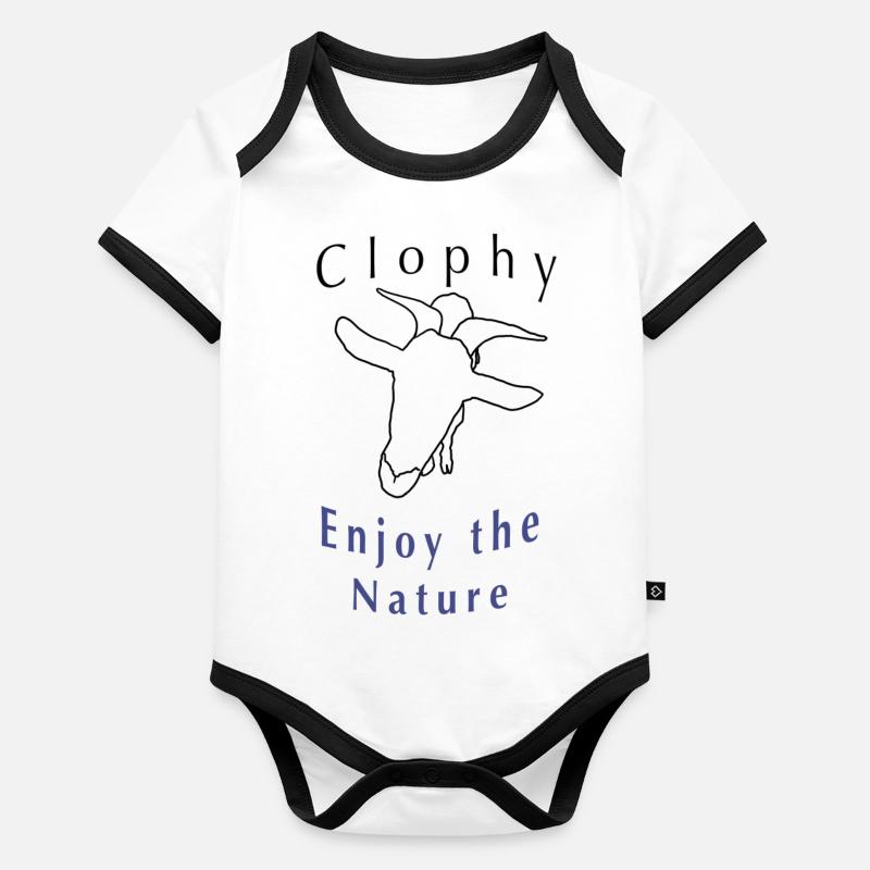 Chèvre Body Bébé bio contrasté manches courtes