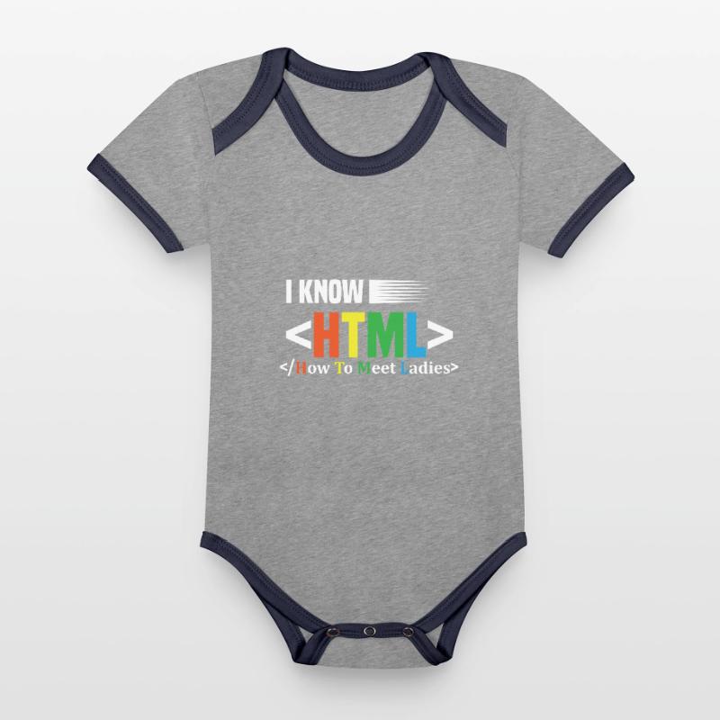 Code Encoding Coder Encoding Computer Scientist Organic Baby Contrasting Bodysuit
