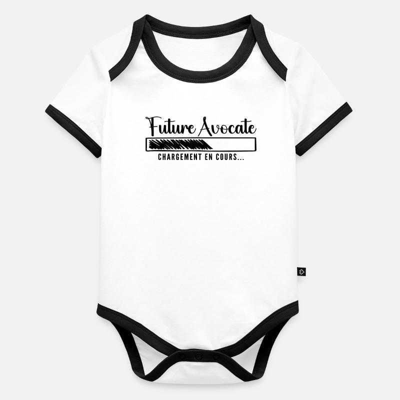 Future Avocate -Cadeau Future Avocate Body Bébé bio contrasté manches courtes