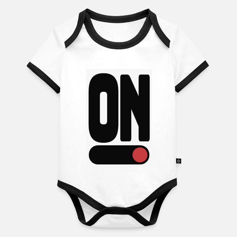 ON Statement Poster Minimal Design Baby Bio-Kurzarm-Kontrastbody