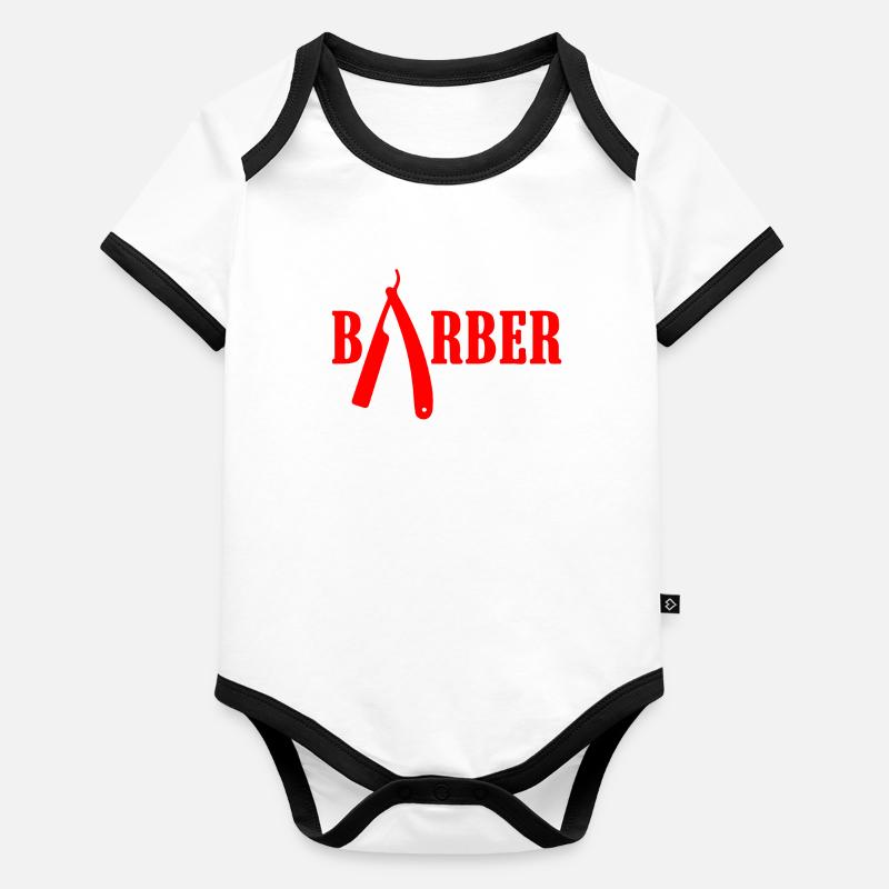 Barbier dire Body Bébé bio contrasté manches courtes