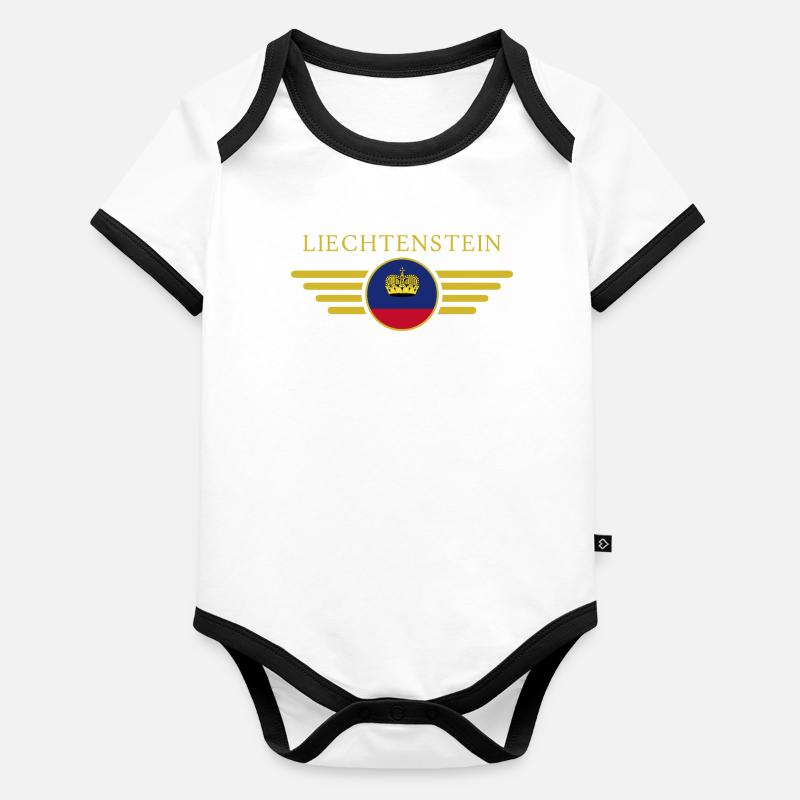I love Lichtenstein, elegance style design T-Shir Organic Baby Contrasting Bodysuit