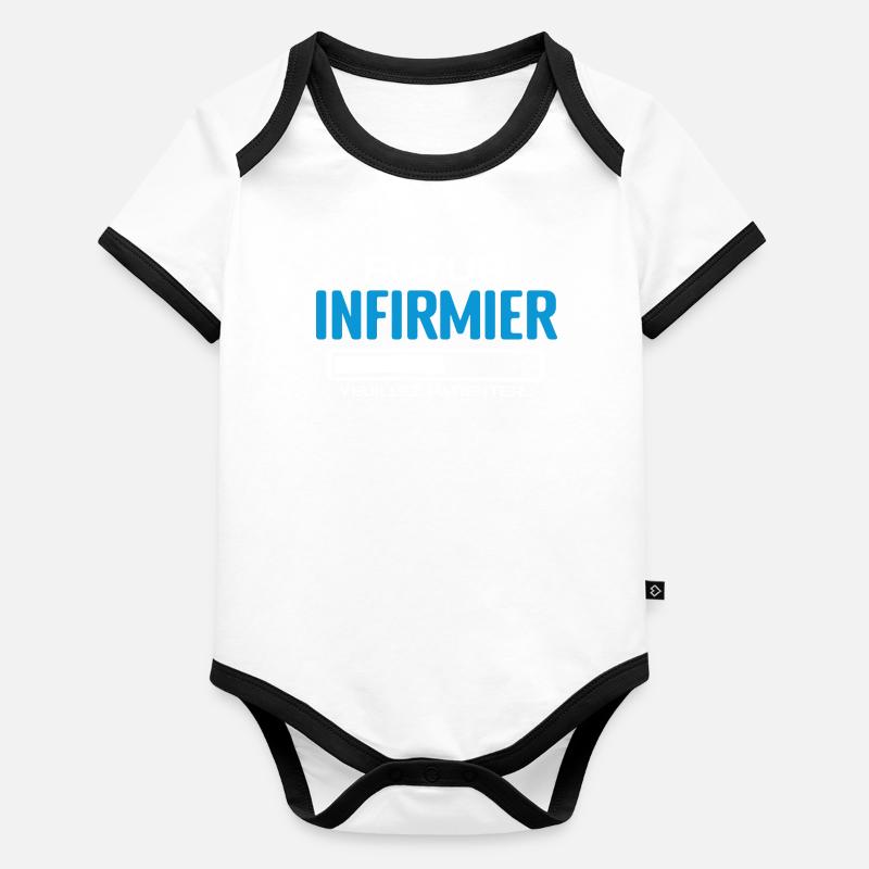 Futur Infirmier Idée Cadeau Infirmier Body Bébé bio contrasté manches courtes