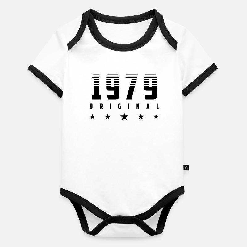 | changeable de couleur Original 1979 Année de naissance Body Bébé bio contrasté manches courtes