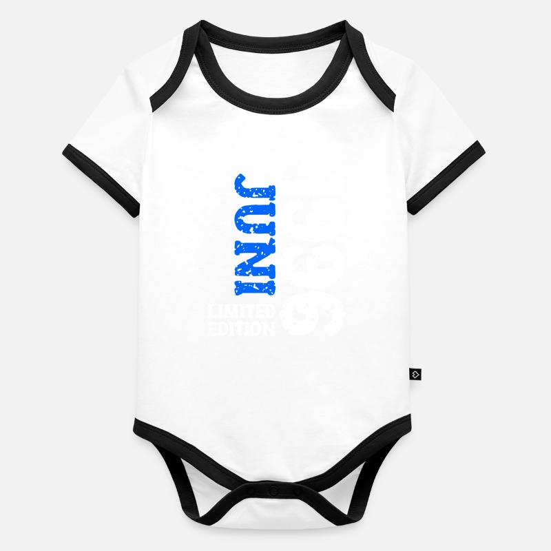 1996 Juni Limited Edition Geburtstag Geschenk Baby Bio-Kurzarm-Kontrastbody