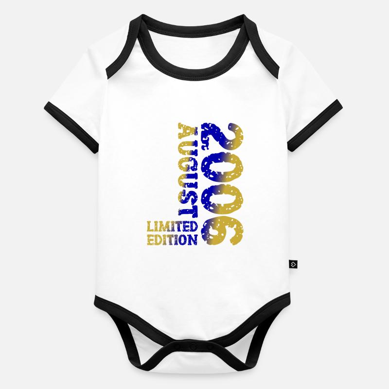 2006 August Limited Edition 17. Geburtstag Outfit Baby Bio-Kurzarm-Kontrastbody