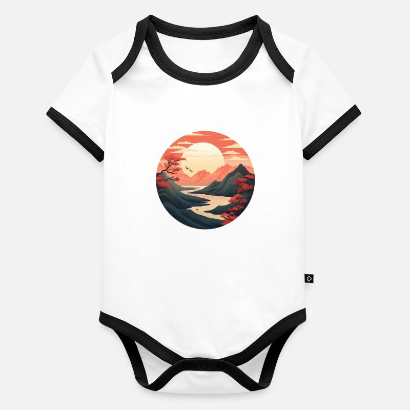 Summit-Symphonie Baby Bio-Kurzarm-Kontrastbody