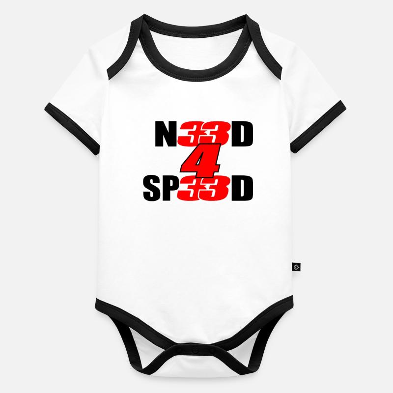 Need for Speed Organic Baby Contrasting Bodysuit