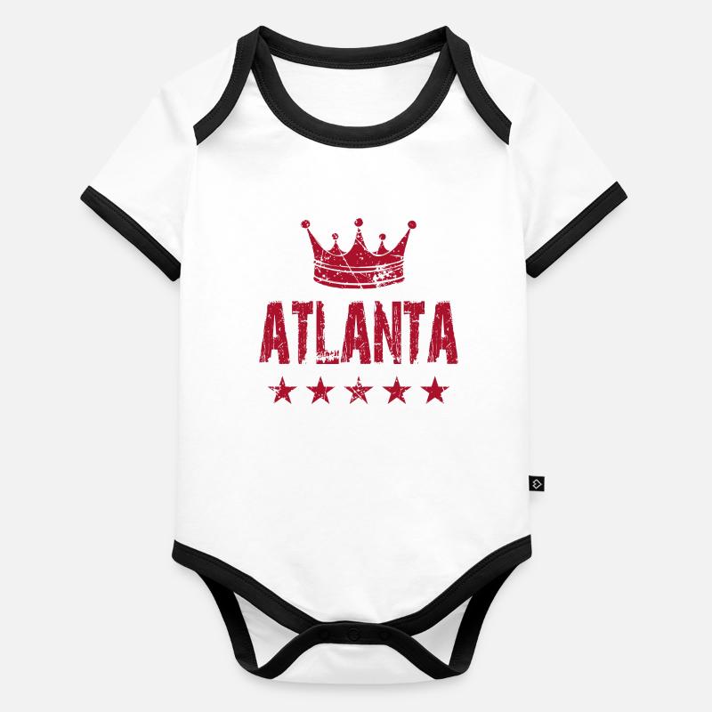 Étoiles de la couronne d’Atlanta Body Bébé bio contrasté manches courtes