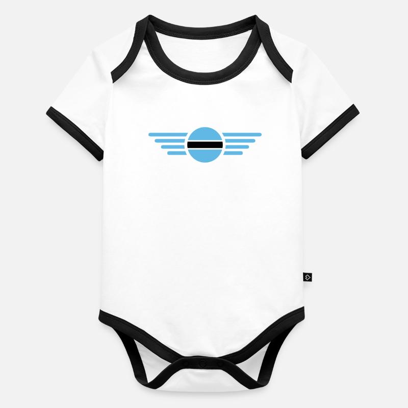 I Love Botswana, Elegance Style Design T-Shirt Organic Baby Contrasting Bodysuit