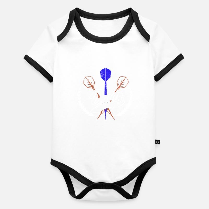 Fléchettes sport fléchettes fléchette Body Bébé bio contrasté manches courtes