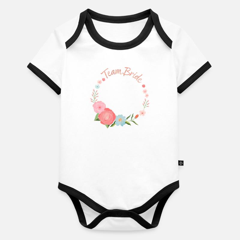 Team Bride Organic Baby Contrasting Bodysuit