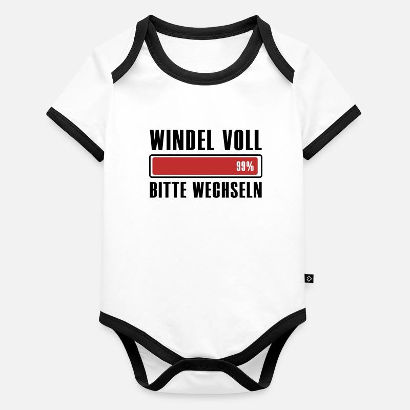 WINDEL VOLL Baby Bio-Kurzarm-Kontrastbody