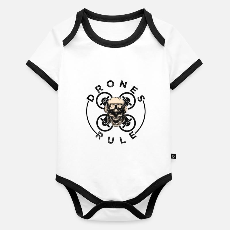 Drones Rule - Organic Baby Contrasting Bodysuit - 