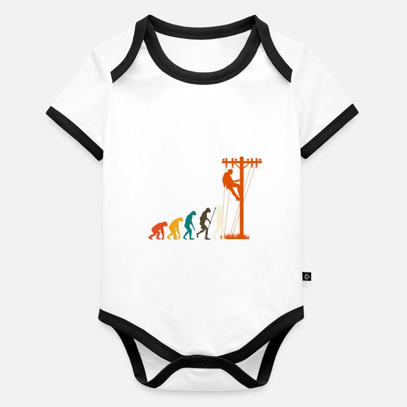 Overhead line fitter electrician Evolution Organic Baby Contrasting Bodysuit