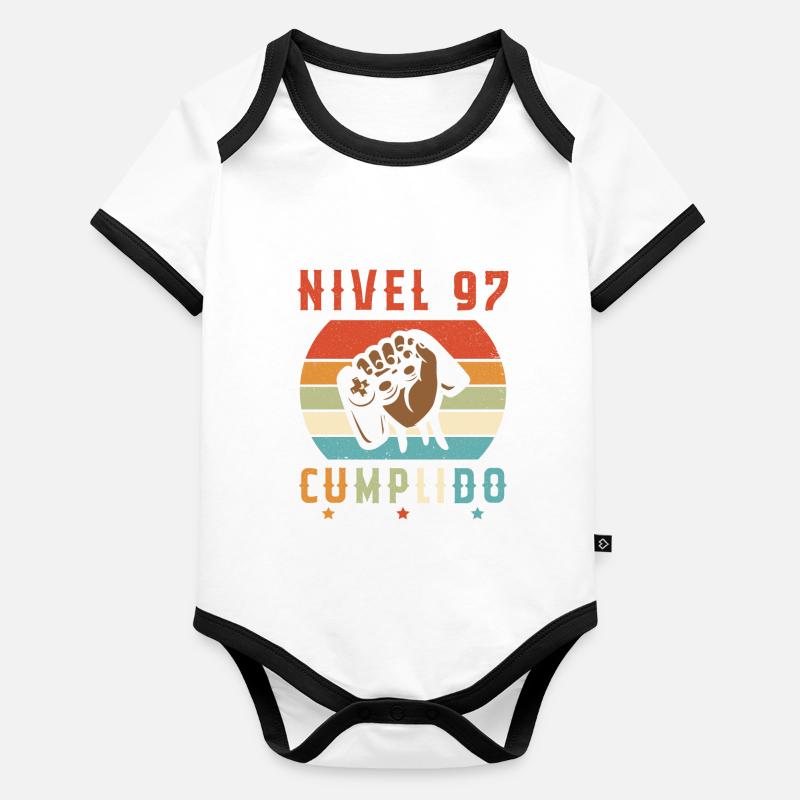 Niveau 97 Complet Body Bébé bio contrasté manches courtes