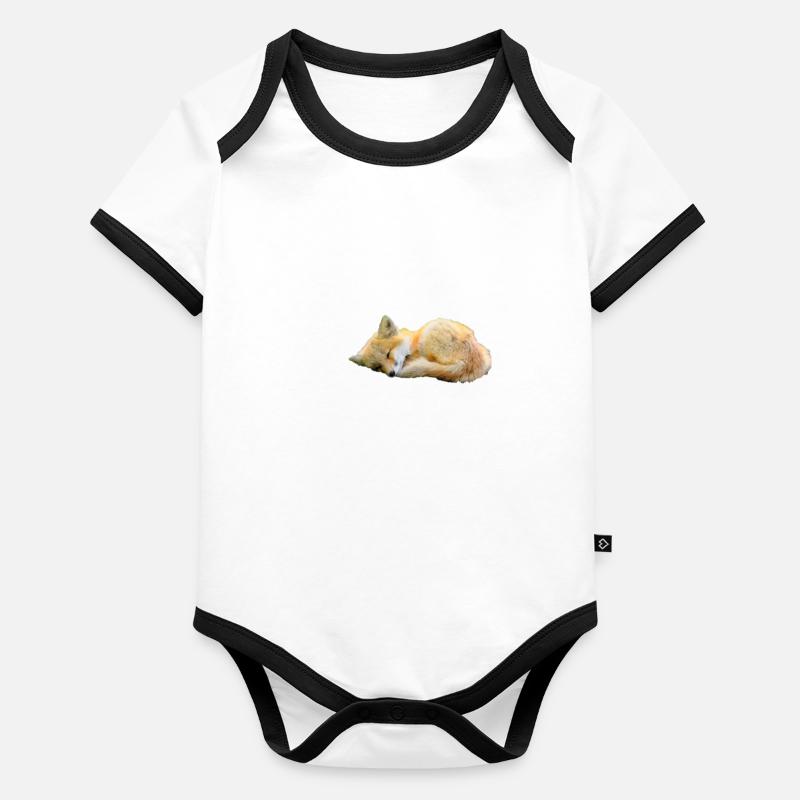 Renard Body Bébé bio contrasté manches courtes