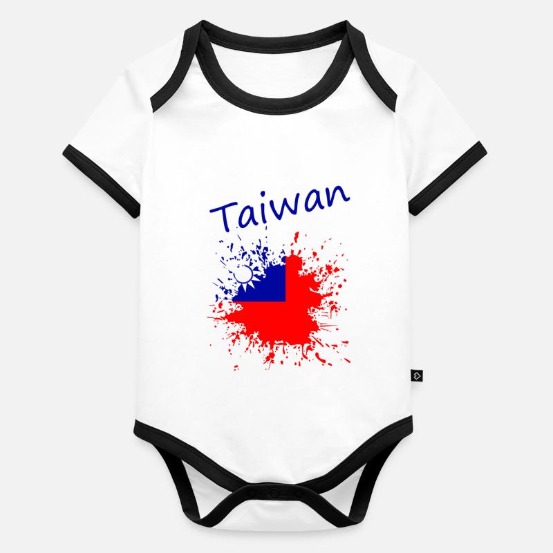 Taiwan Baby Bio-Kurzarm-Kontrastbody