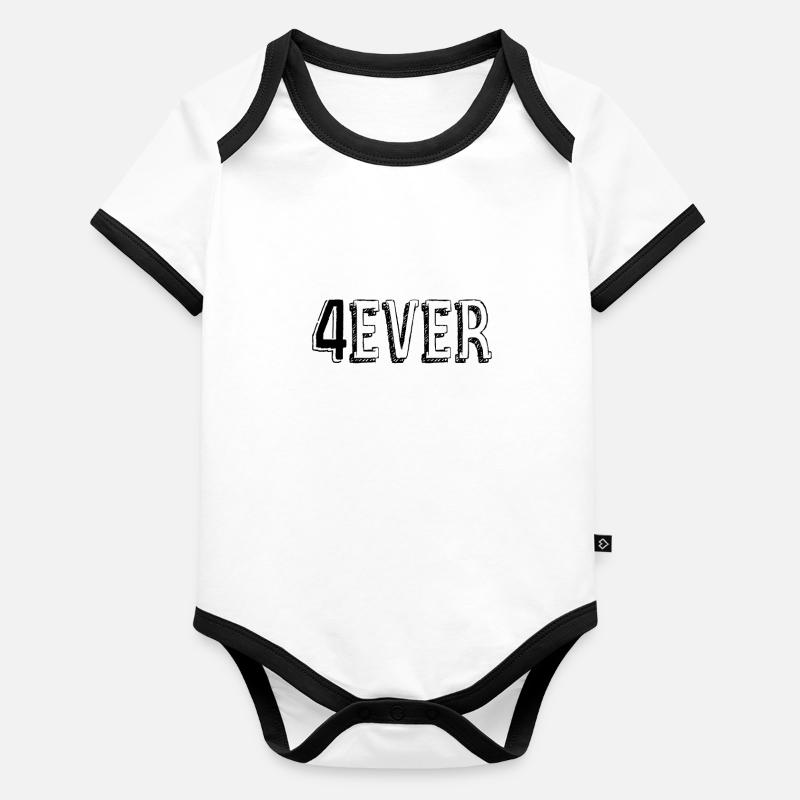 Design partenaire "4ever" Body Bébé bio contrasté manches courtes