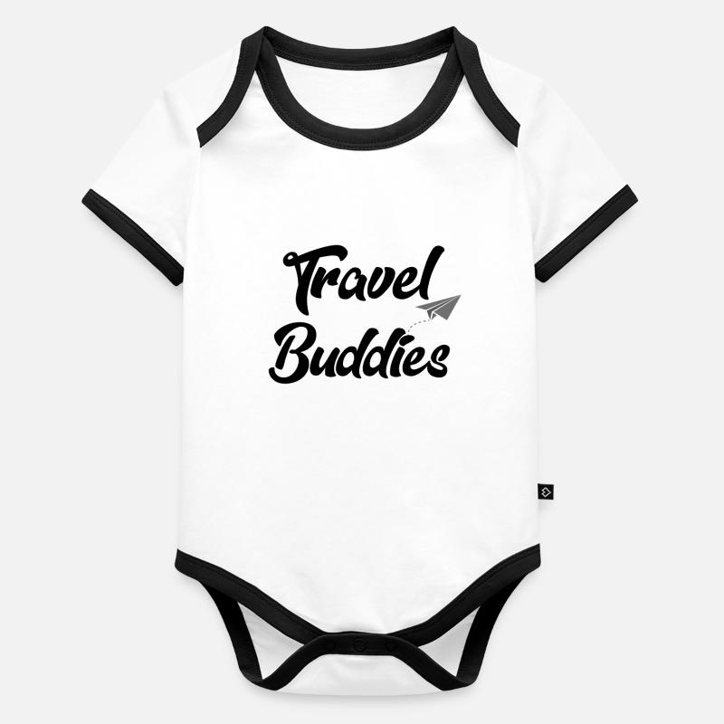 Copains de voyage Body Bébé bio contrasté manches courtes