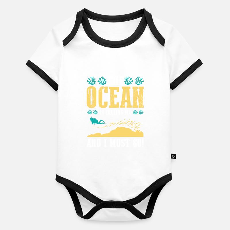Plongée sous-marine Body Bébé bio contrasté manches courtes