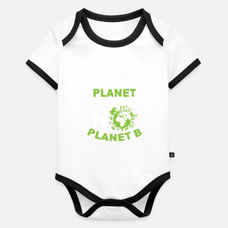 environmental protection planet b Organic Baby Contrasting Bodysuit