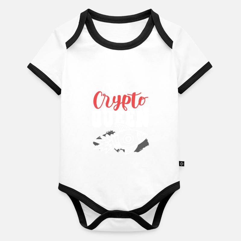 Roi Crypto Body Bébé bio contrasté manches courtes
