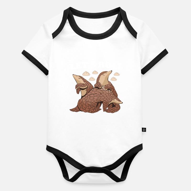 Let's Roll Pangolin Baby Bio-Kurzarm-Kontrastbody