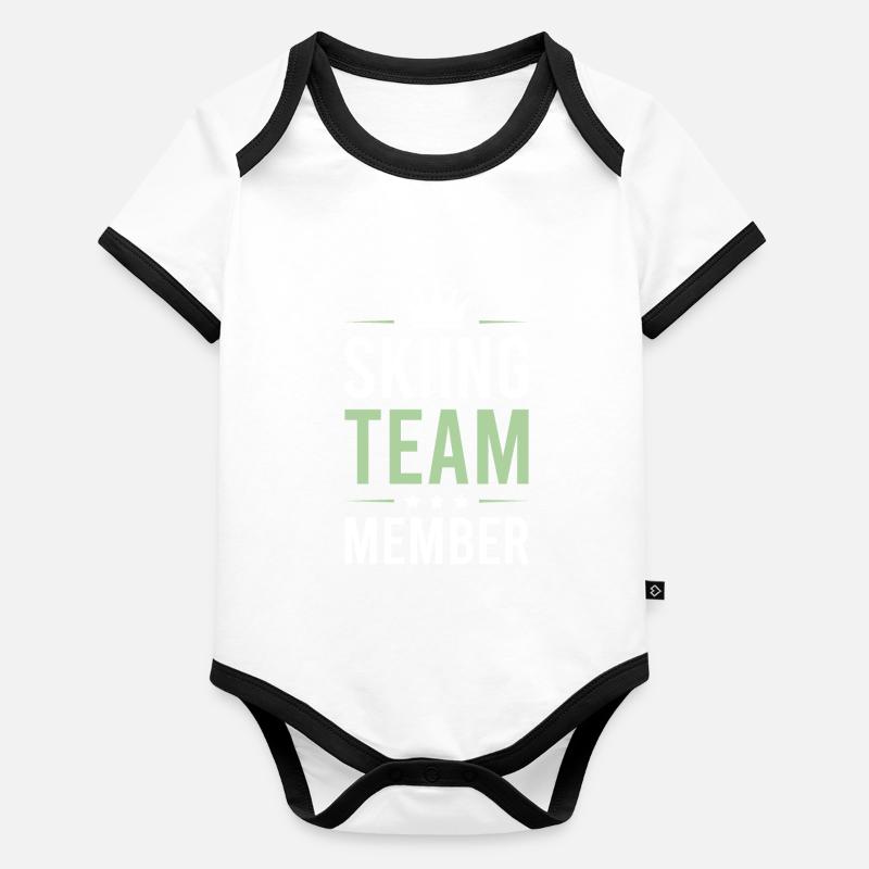 Équipe de ski Body Bébé bio contrasté manches courtes