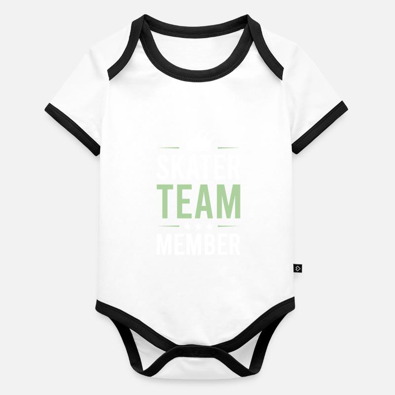 Skater Team Organic Baby Contrasting Bodysuit