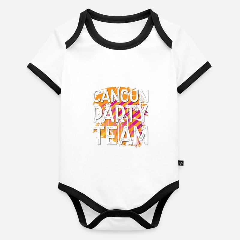 Équipe du parti de Cancun Body Bébé bio contrasté manches courtes