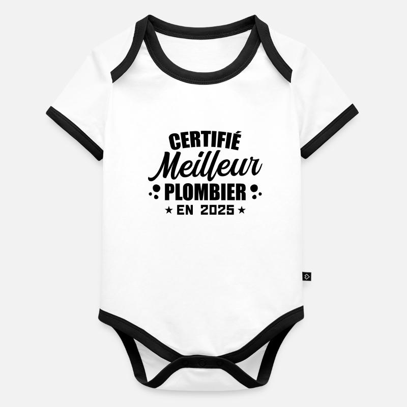 Certified Best Plumber in 2025 Organic Baby Contrasting Bodysuit
