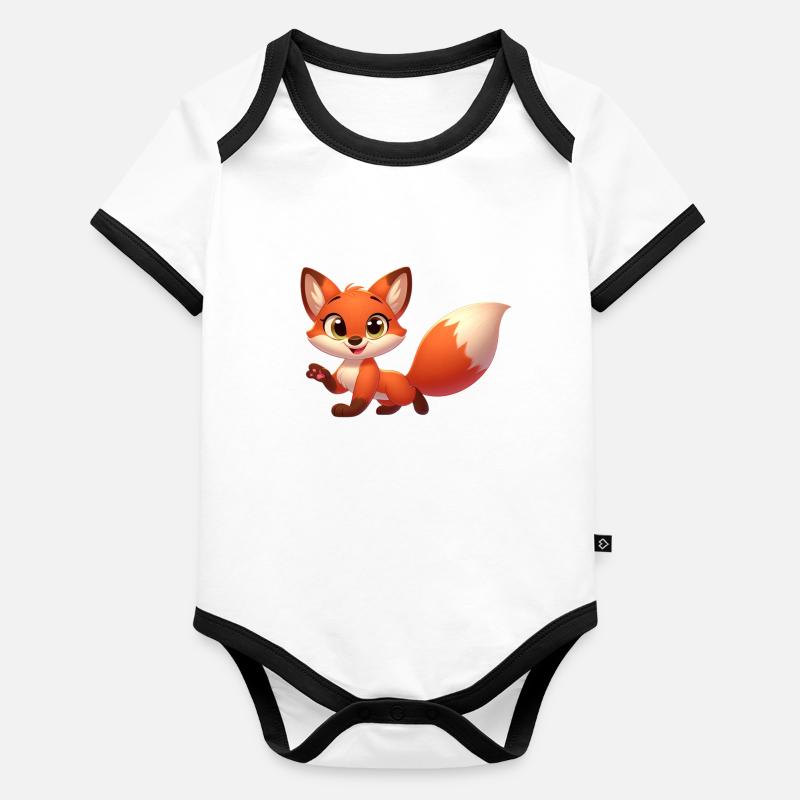 FOX4 Baby Bio-Kurzarm-Kontrastbody