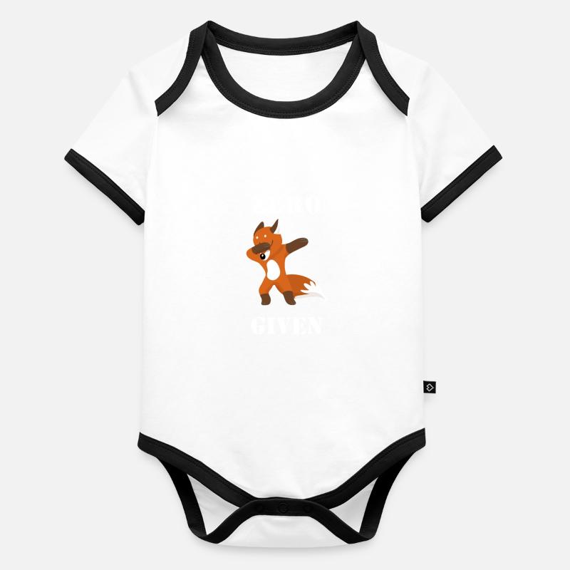 Zero Fox Given Dab Zero Fox Given Dabbing funny Organic Baby Contrasting Bodysuit