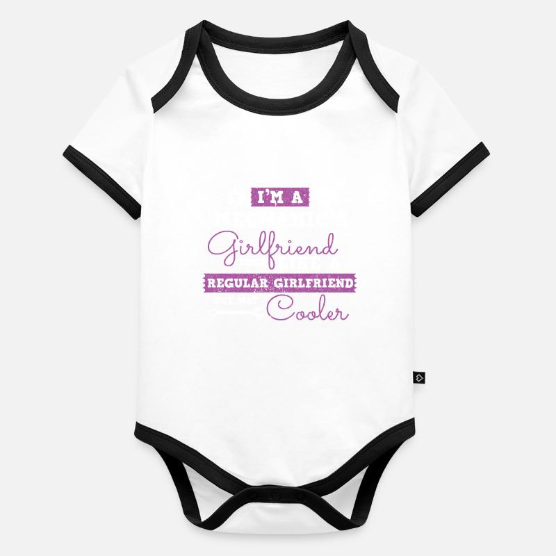 Mechaniker KFZ Schrauber Mechatroniker Auto Baby Bio-Kurzarm-Kontrastbody