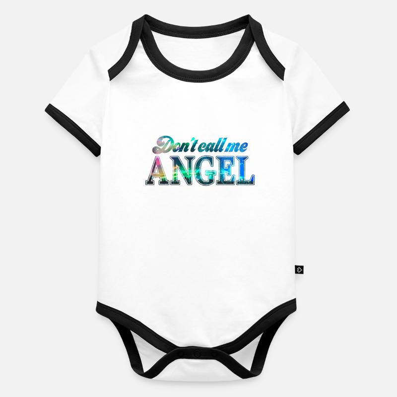 Ne m’appelez pas un ange Body Bébé bio contrasté manches courtes