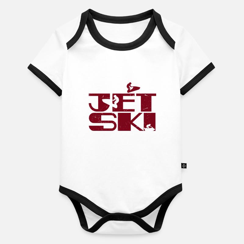 Jet Ski | jet ski Body Bébé bio contrasté manches courtes