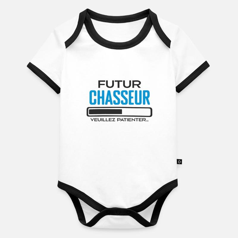 Futur Chasseur Idée Cadeau Chasseur Comme Papa Body Bébé bio contrasté manches courtes