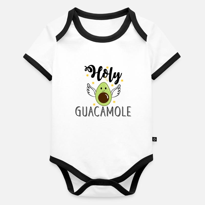 Saint Guacamole Body Bébé bio contrasté manches courtes