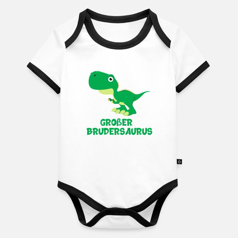 Großer Brudersaurus bester Bruder Geschenk Dino Baby Bio-Kurzarm-Kontrastbody