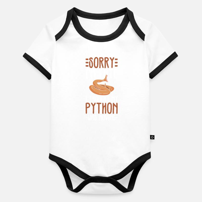 Banane Königspython Schlange Body Bébé bio contrasté manches courtes