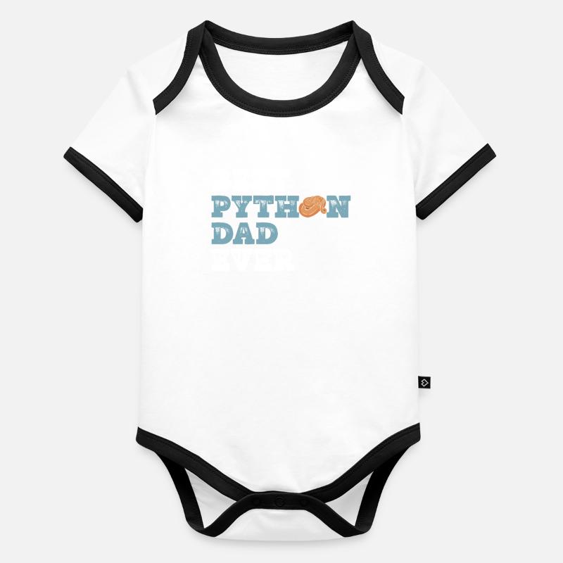 Königspython Papa Banane Königspython Vater Body Bébé bio contrasté manches courtes