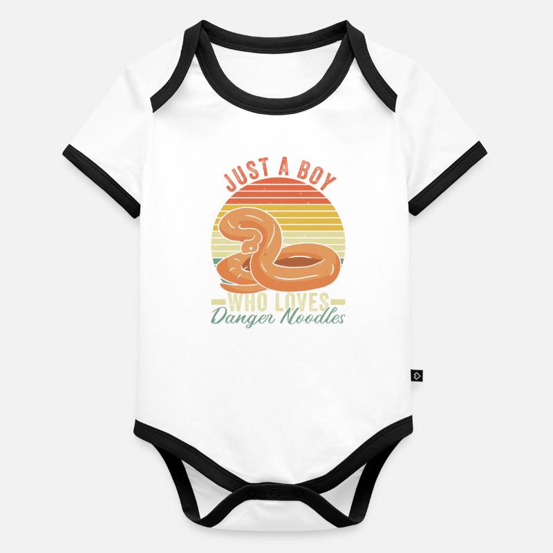 Königspython Banana Ball Python Nouilles dangereuses Body Bébé bio contrasté manches courtes